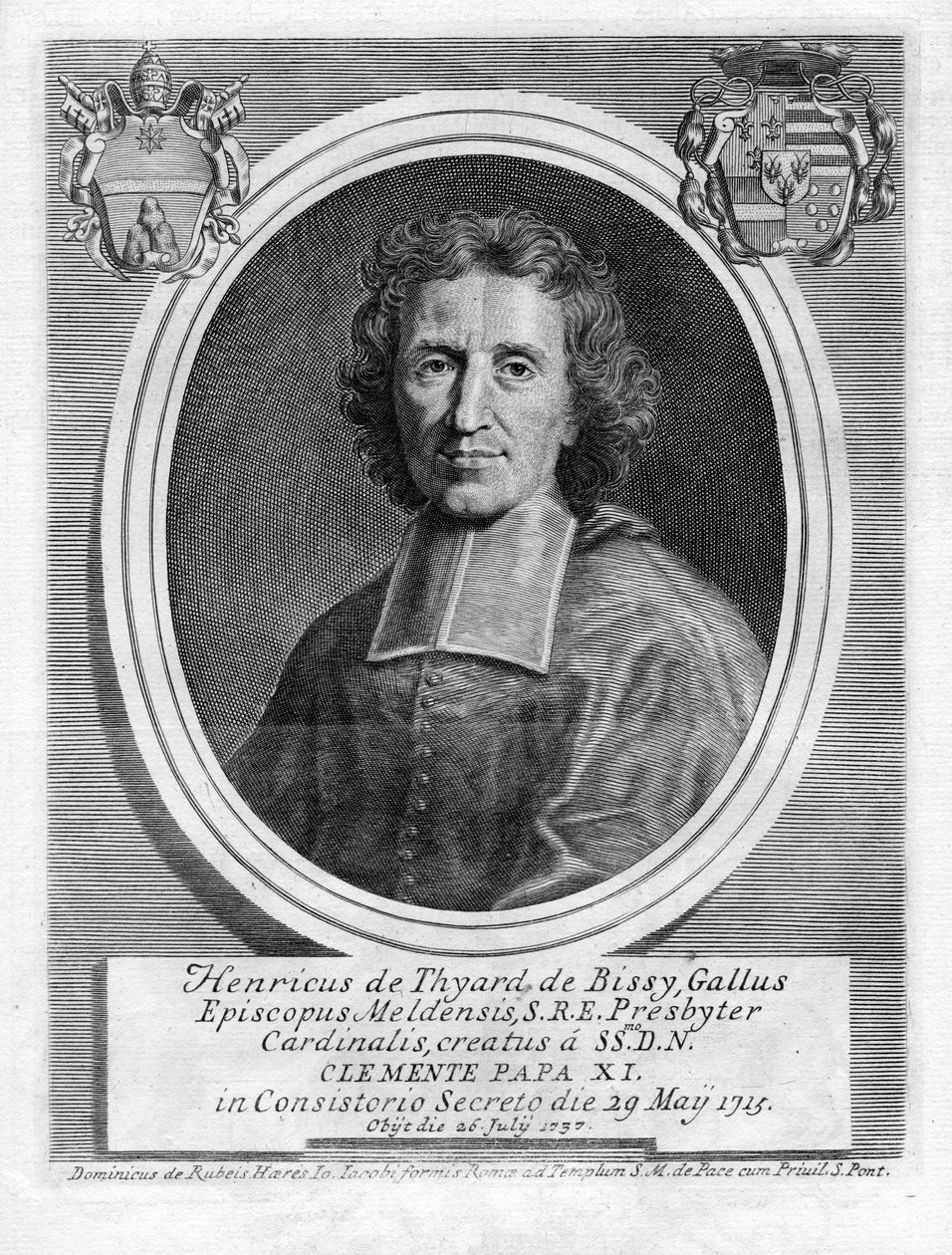 Retrato grabado de Domenico de Rossi