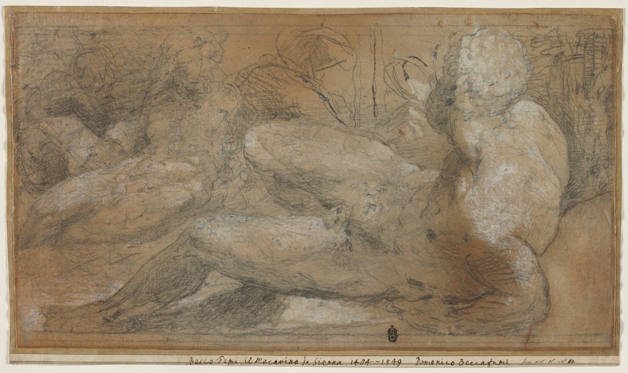 Tres Desnudos Masculinos, c. 1540-1547 de Domenico Beccafumi