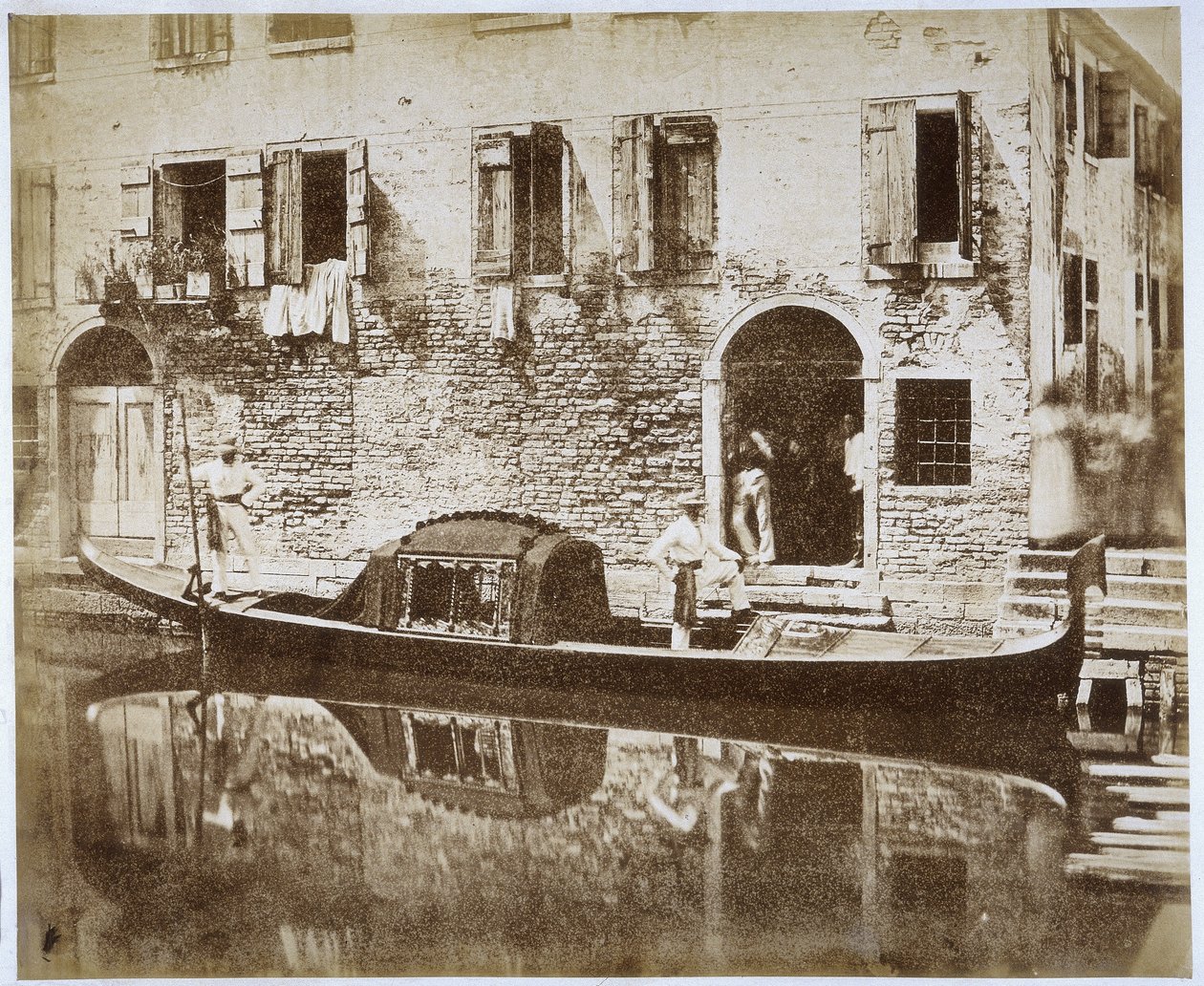 Góndola en Venecia, c.1855 de Domenico Bresolin