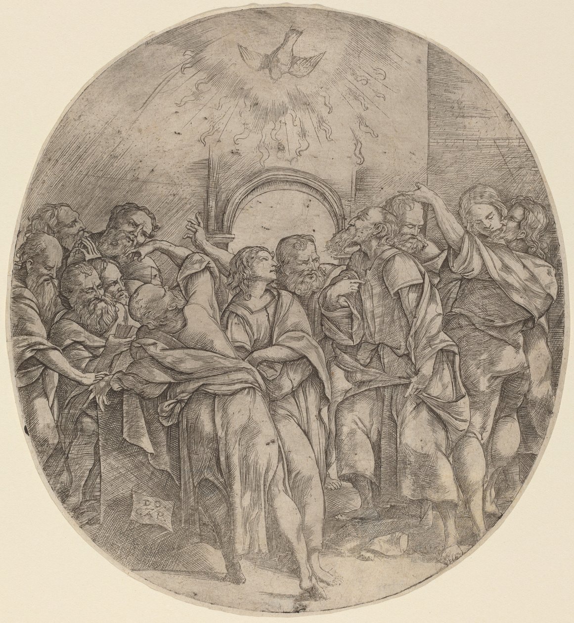 El descenso del Espíritu Santo de Domenico Campagnola