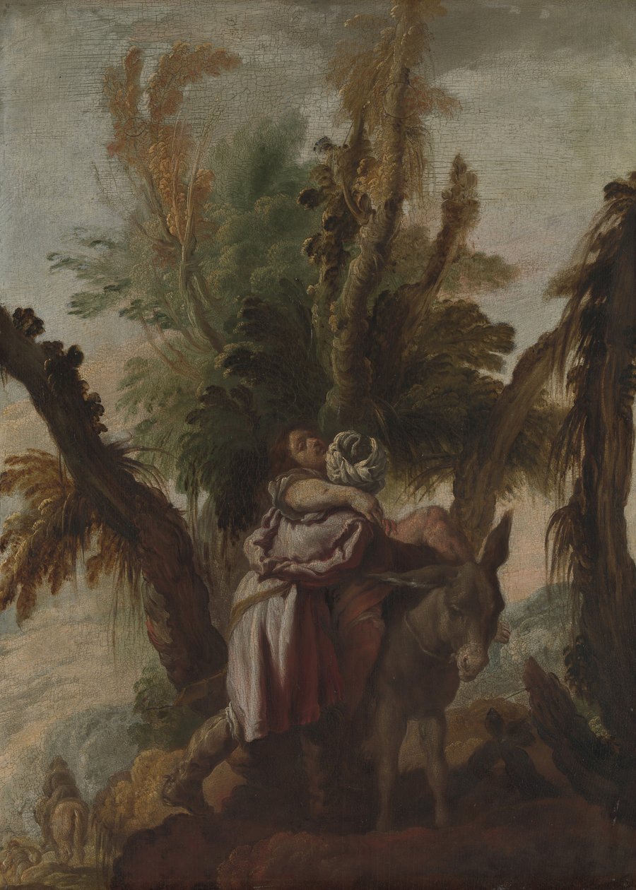 El Buen Samaritano, ca. 1618-22. de Domenico Fetti or Feti
