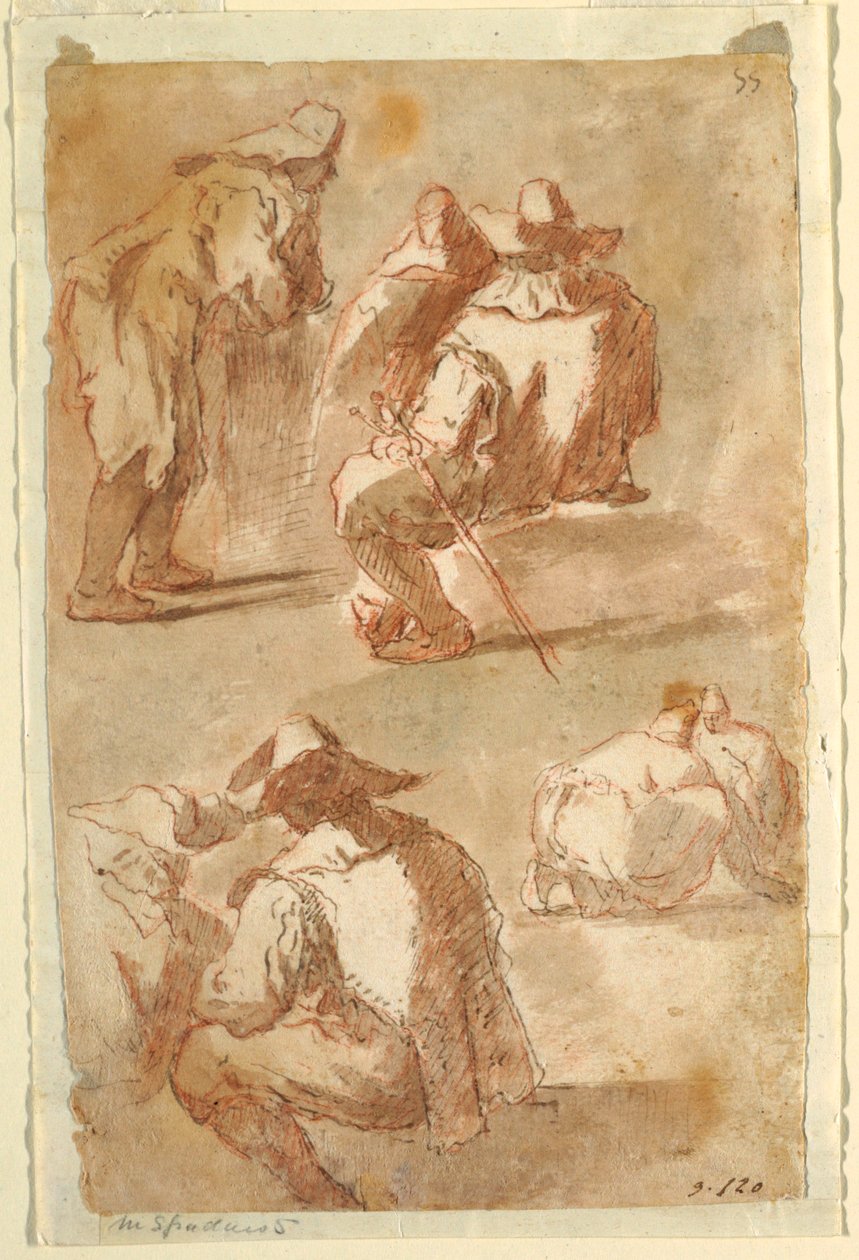 Estudios figurativos de Domenico Gargiulo, called Micco Spadaro
