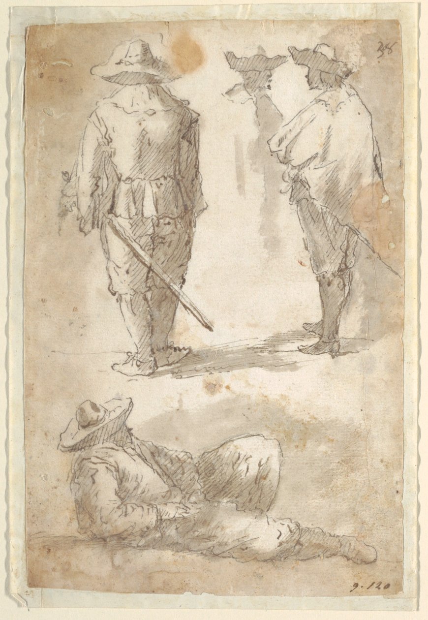 Estudios Figurativos de Soldados de Domenico Gargiulo, called Micco Spadaro