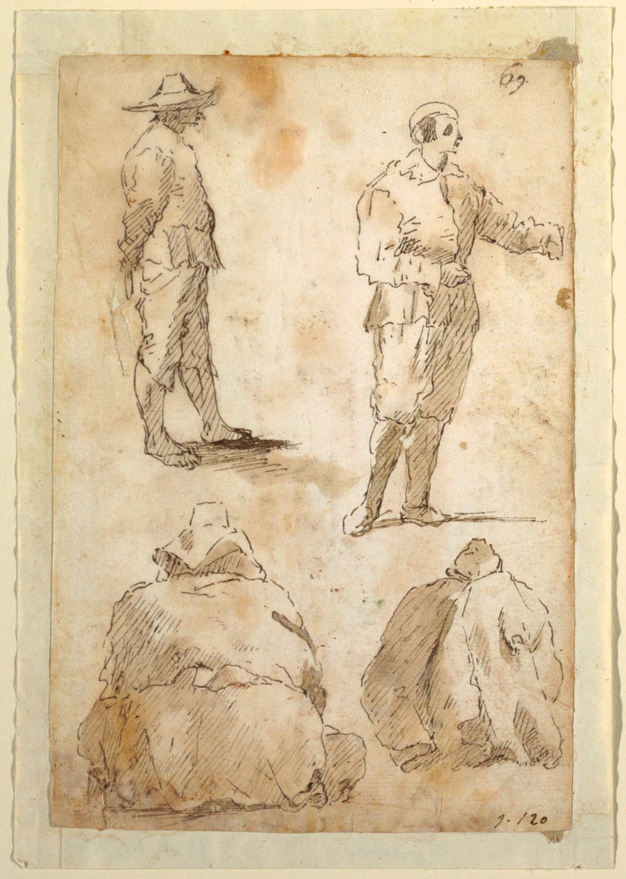 Cuatro hombres de Domenico Gargiulo, called Micco Spadaro