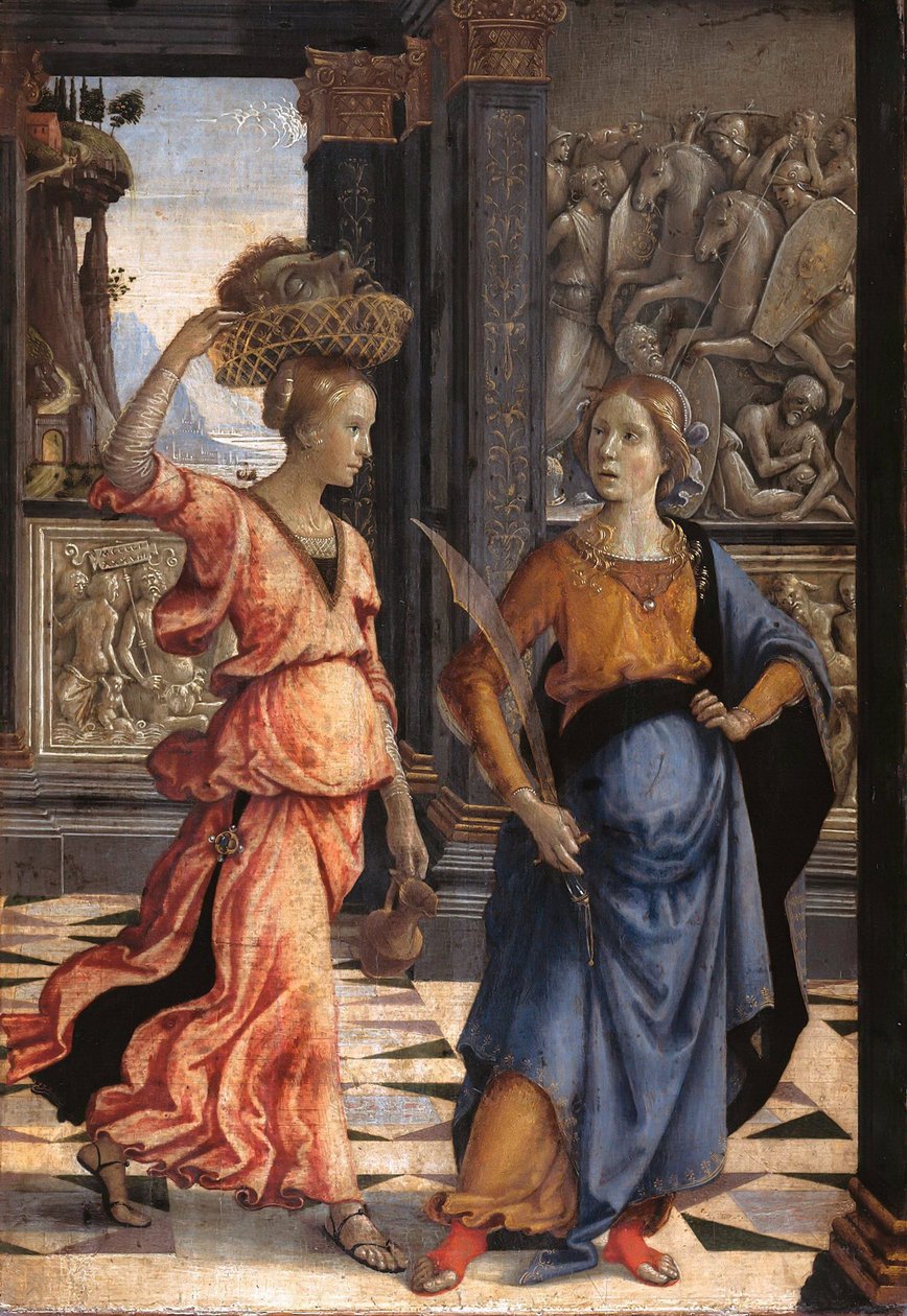 Judith con su sirvienta, 1489 de Domenico Ghirlandaio