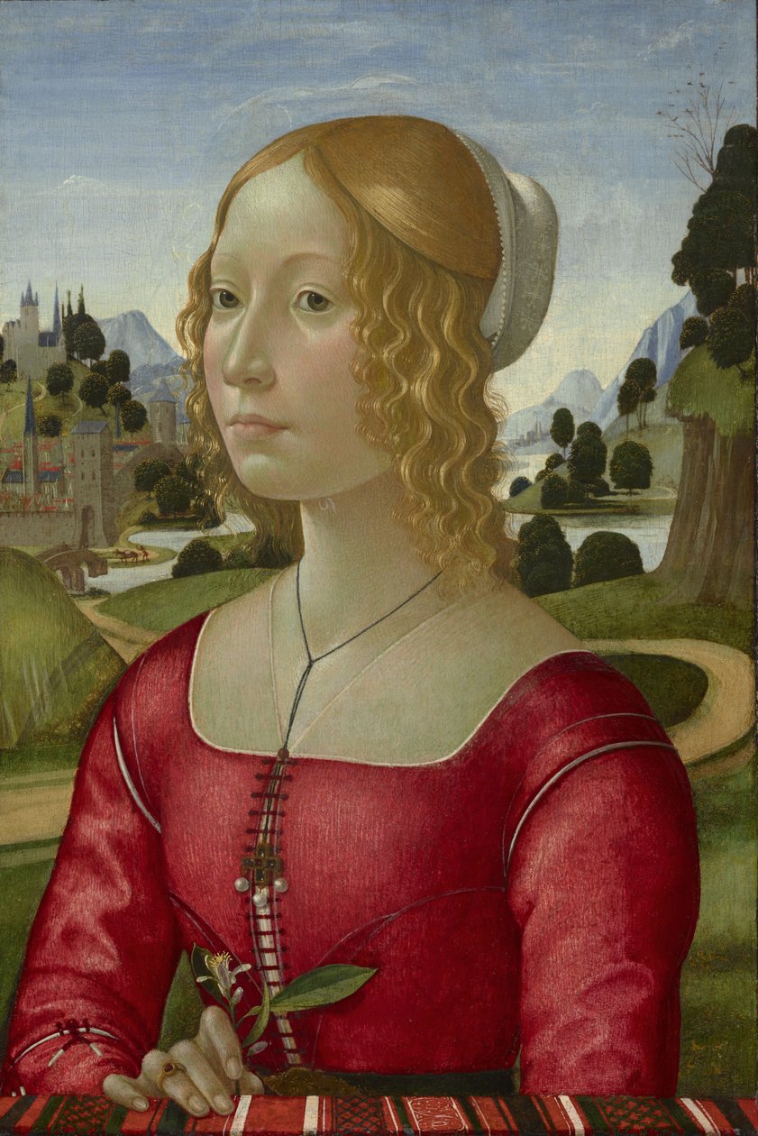 Retrato de una dama, c.1490 de Domenico Ghirlandaio