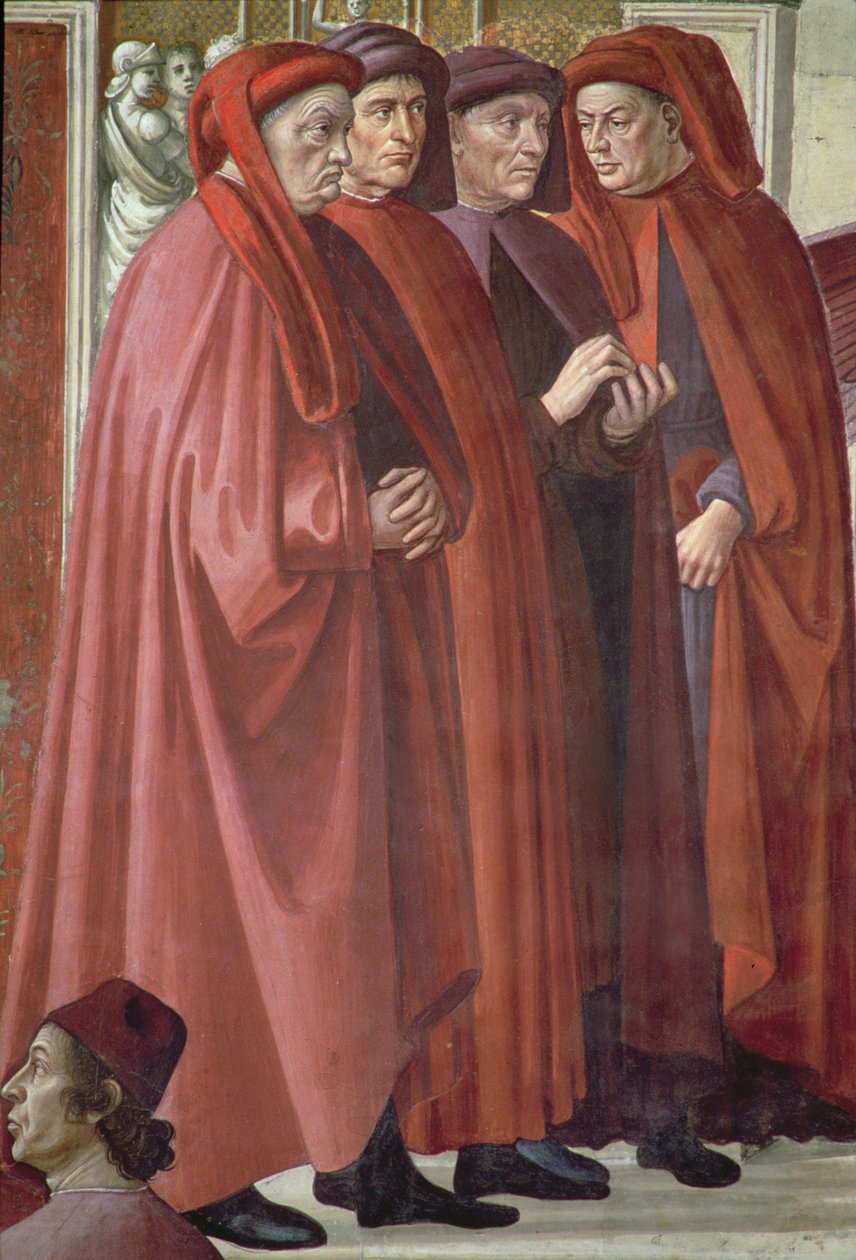La Anunciación a San Zacarías de Domenico Ghirlandaio