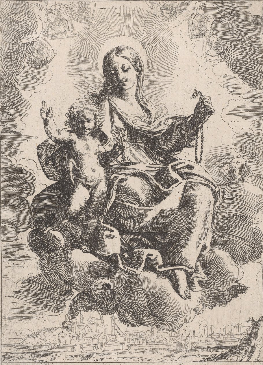 La Virgen del Rosario, 1645-1684 de Domenico Maria Canuti