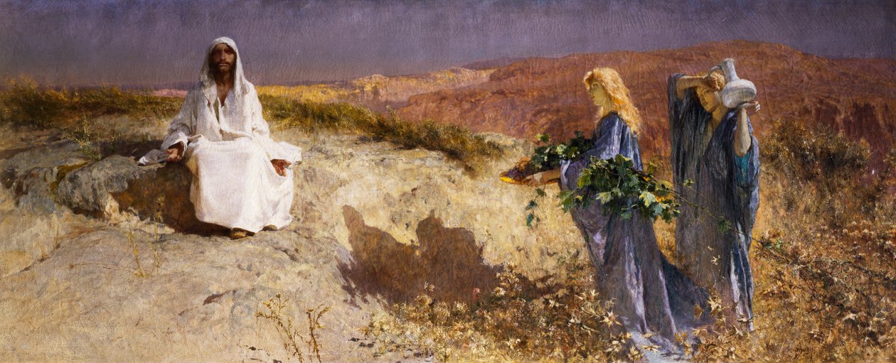 Cristo en el desierto de Domenico Morelli