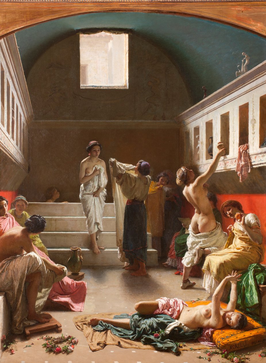 Los baños de Pompeya, 1861 de Domenico Morelli