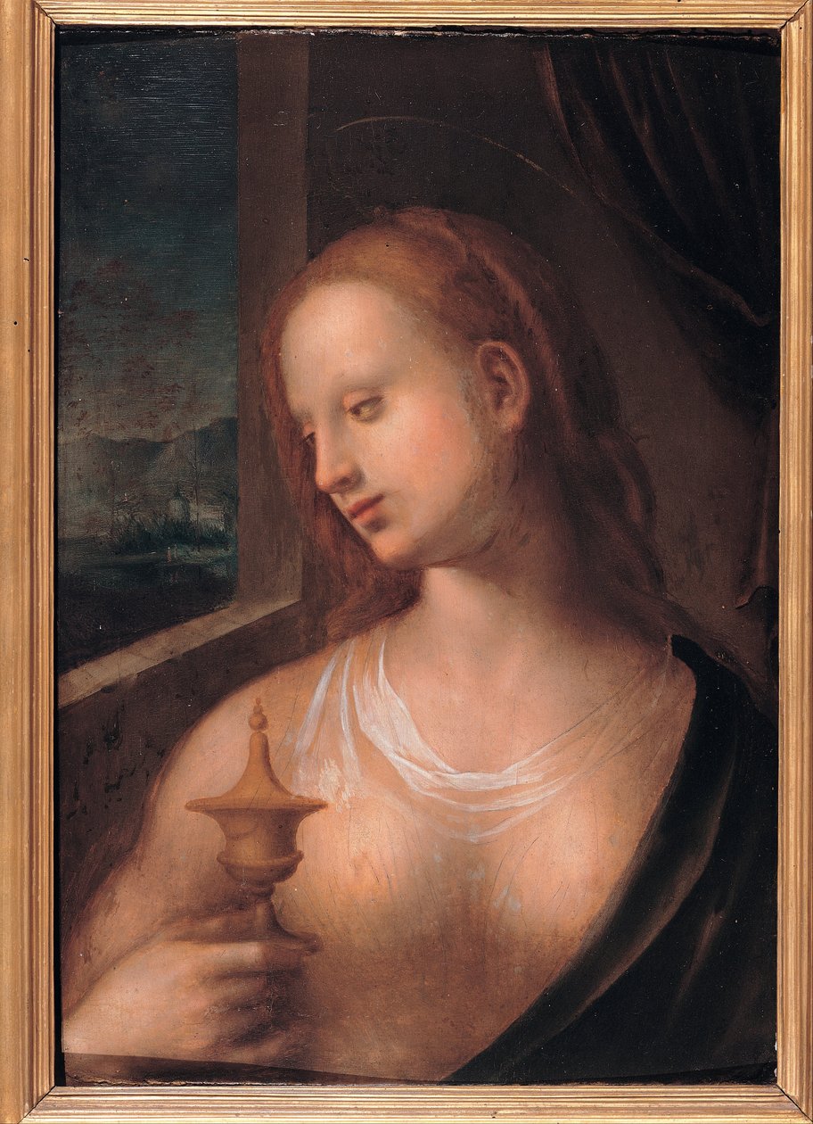 Magdalena con el frasco de ungüento de Domenico Puligo