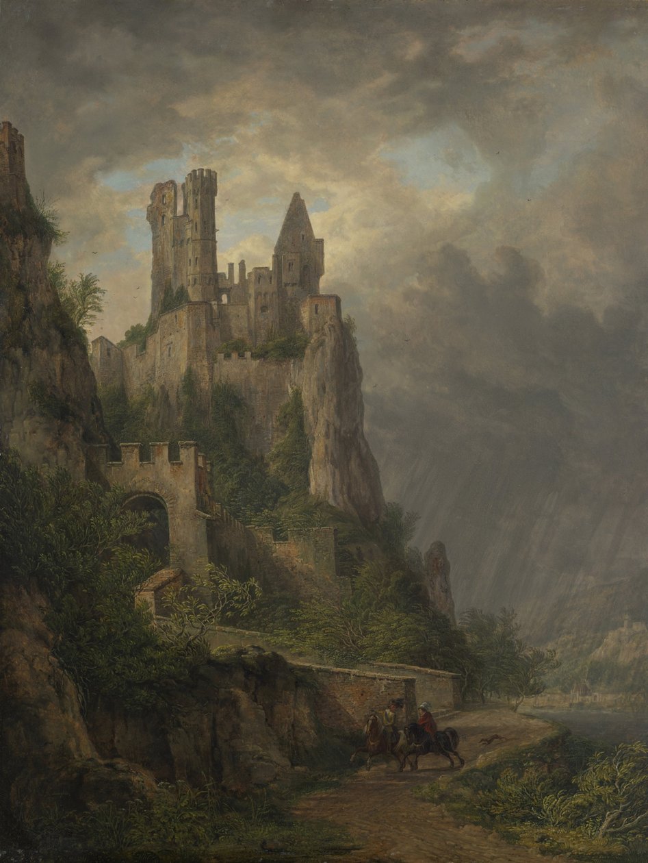 El Vautsburg en el Rin Medio de Domenico Quaglio