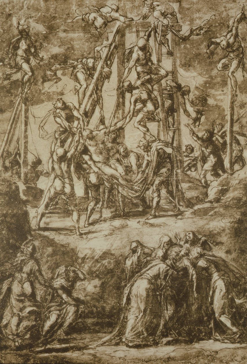 Estudio para la Deposición de Domenico Robusti Tintoretto