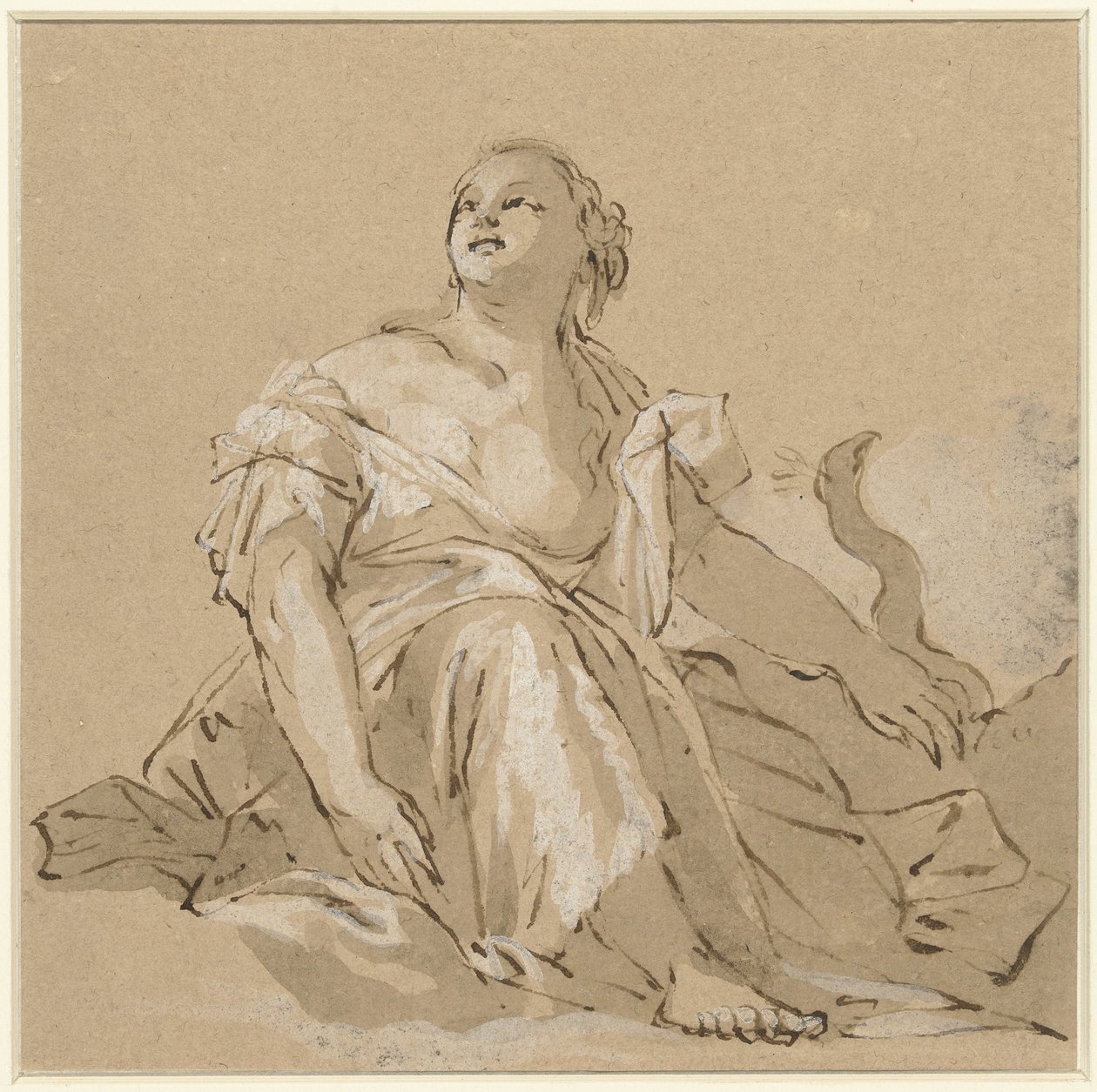 Juno sentada en las nubes de Domenico Zanetti (attributed to)