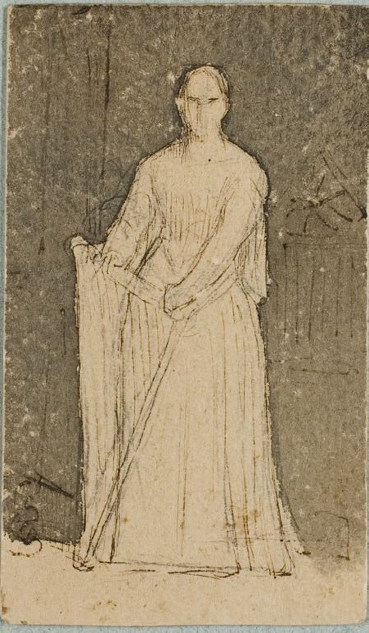 Mujer con arpa de Dominique Papety