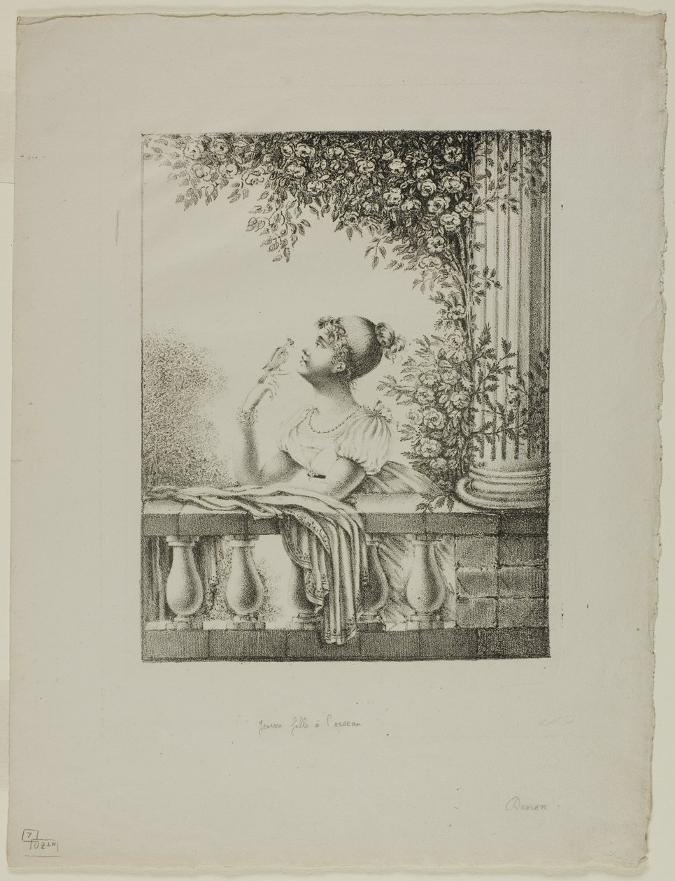 Niña con pájaro de Dominique Vivant Denon