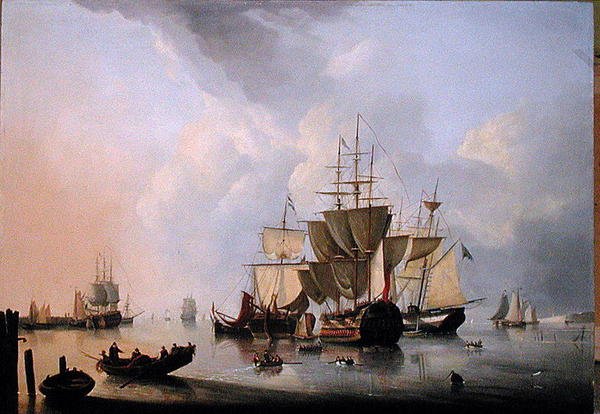 Un barco de dos cubiertas y otros barcos de Dominique de Bast