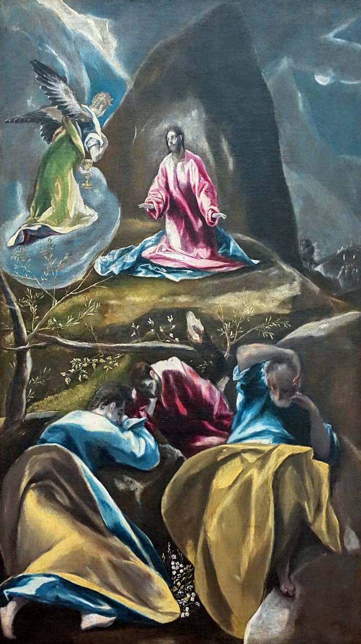 Jesús en el jardín de los olivos de El Greco