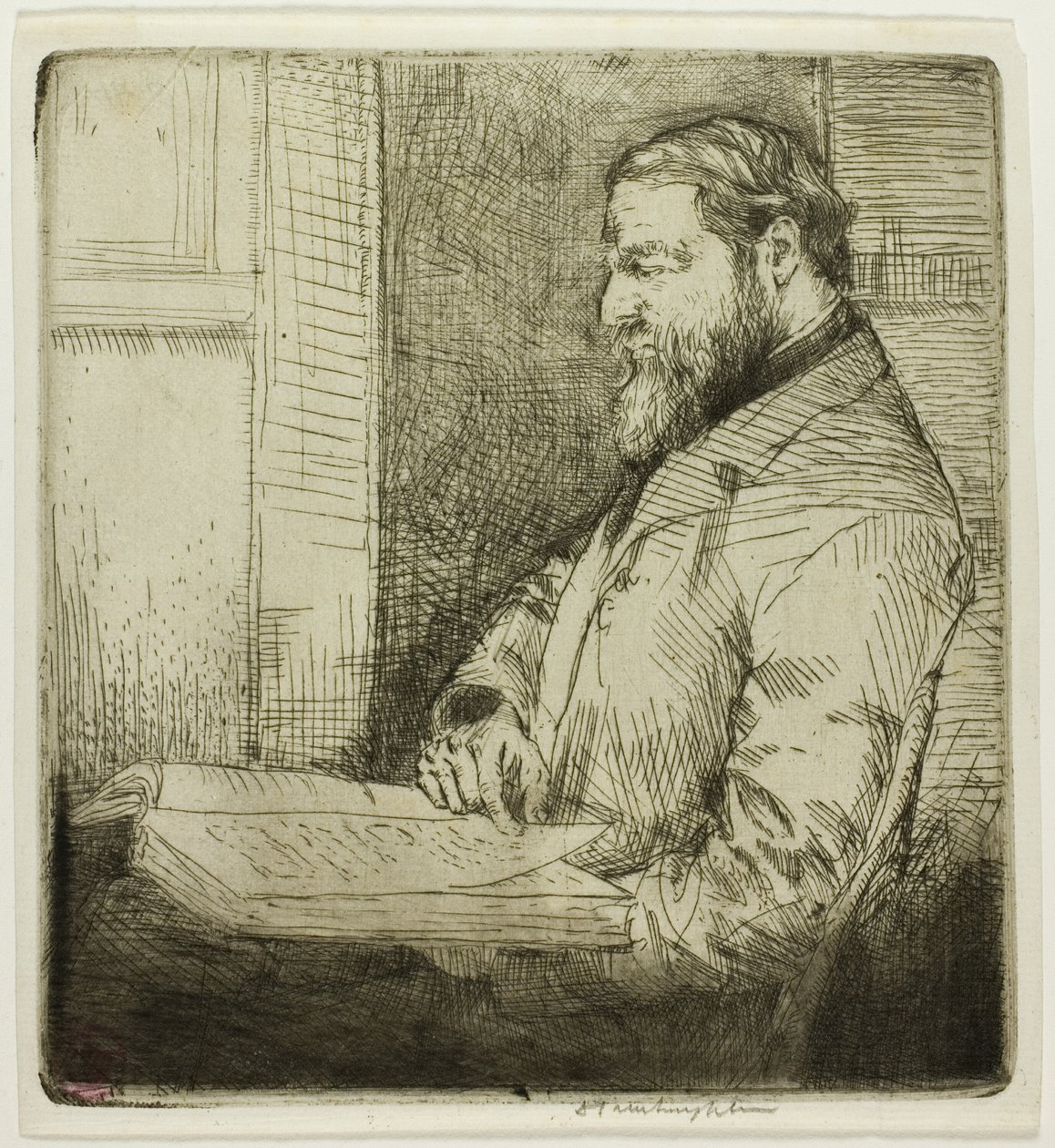 Retrato de estudiante francés de Donald Shaw MacLaughlan