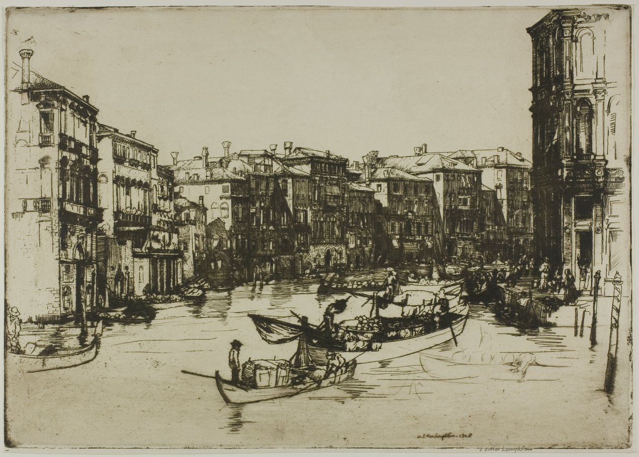 El mercado, Venecia de Donald Shaw MacLaughlan