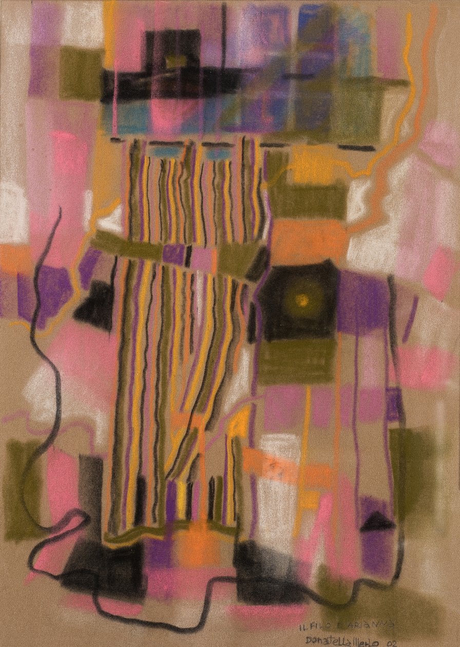 El hilo de Ariadna, 2002 (pastel sobre papel aterciopelado) de Donatella Merlo