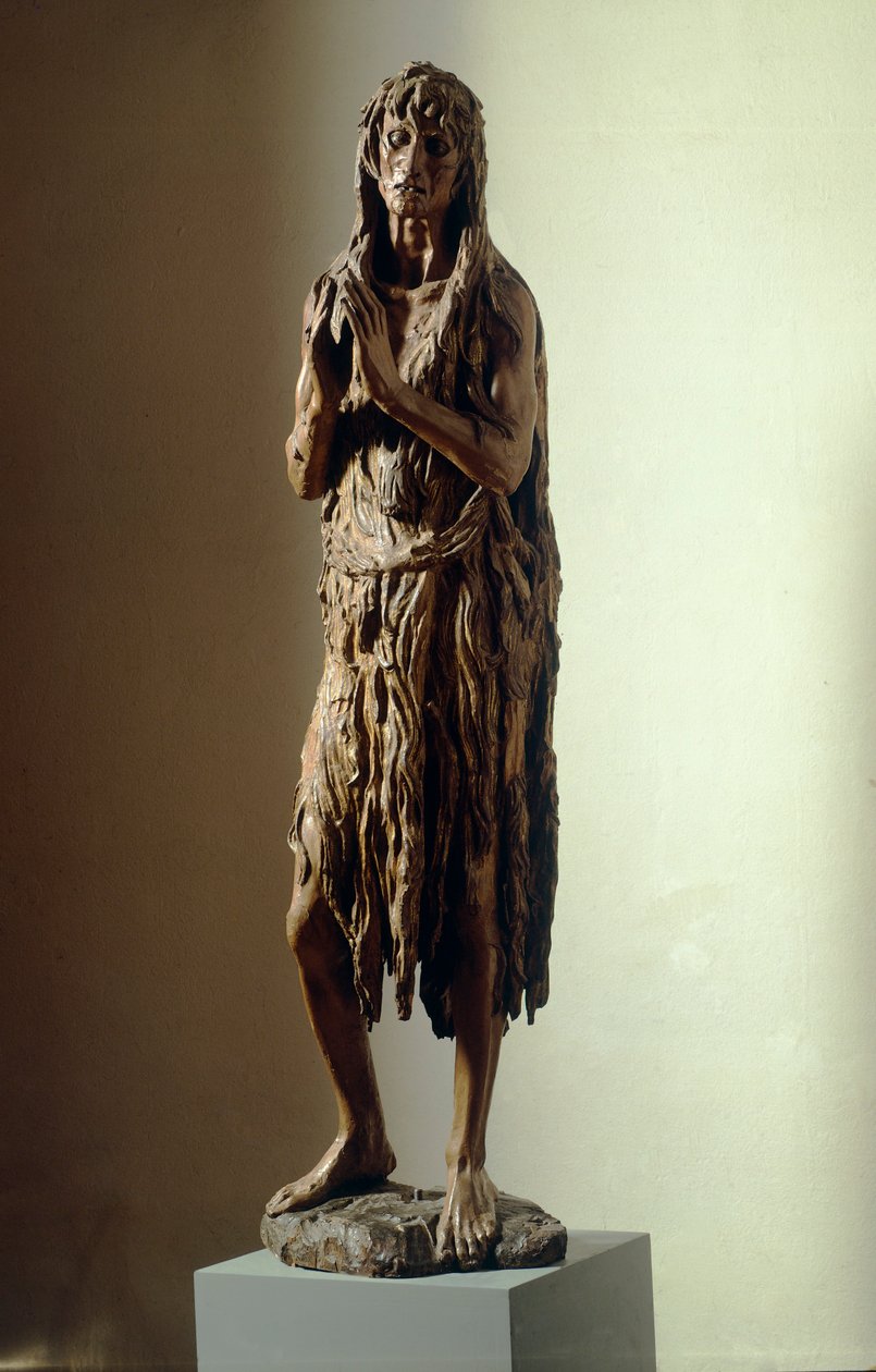 Magdalena penitente, estatua de madera de Donatello