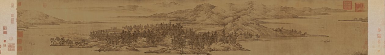 Vista de verano de Jiangnan, siglo X de Dong Yuán