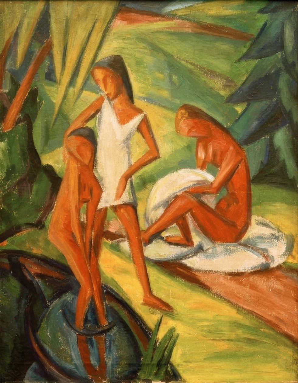 Tres chicas junto al agua I de Dorothea Mätzel Johannsen