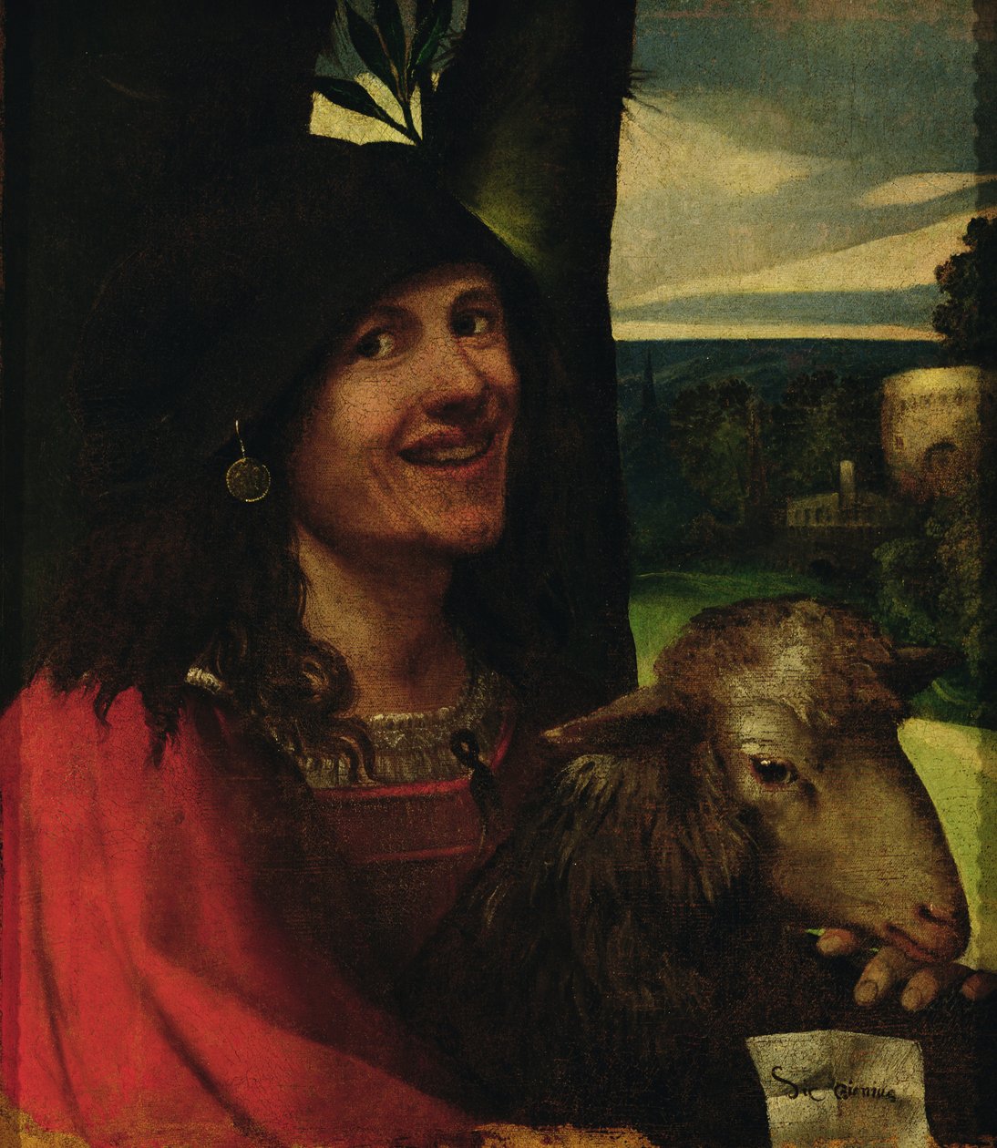 Retrato de un bufón de la corte de Dosso Dossi
