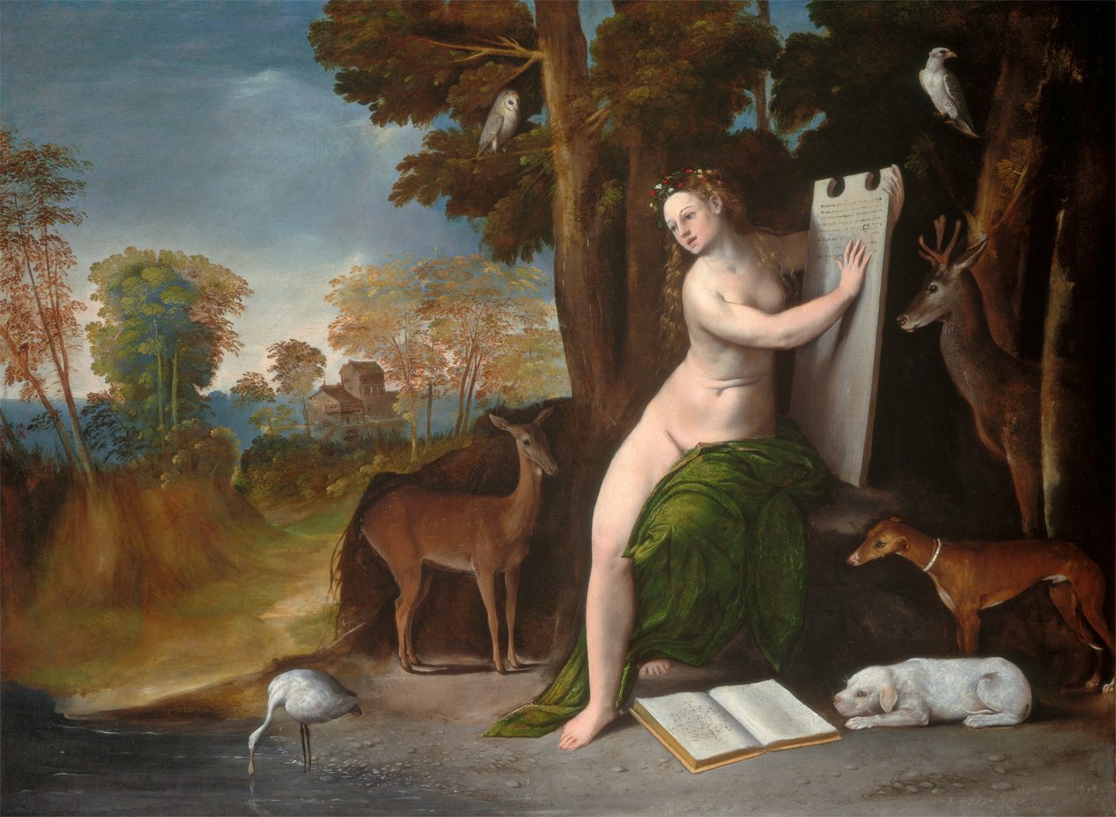 Circe y sus amantes en un paisaje de Dosso Dossi
