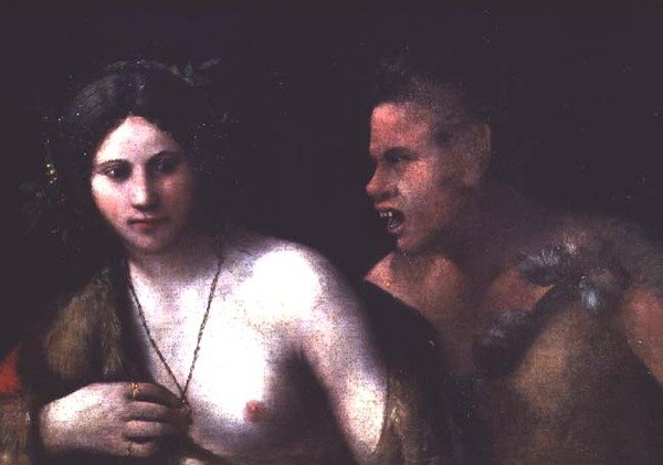 Ninfa y sátiro de Dosso Dossi