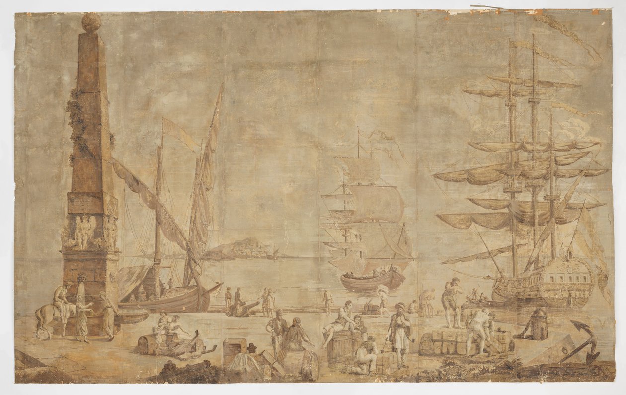 "Vistas de Italia" [Bahía de Nápoles] de Dufour et Leroy
