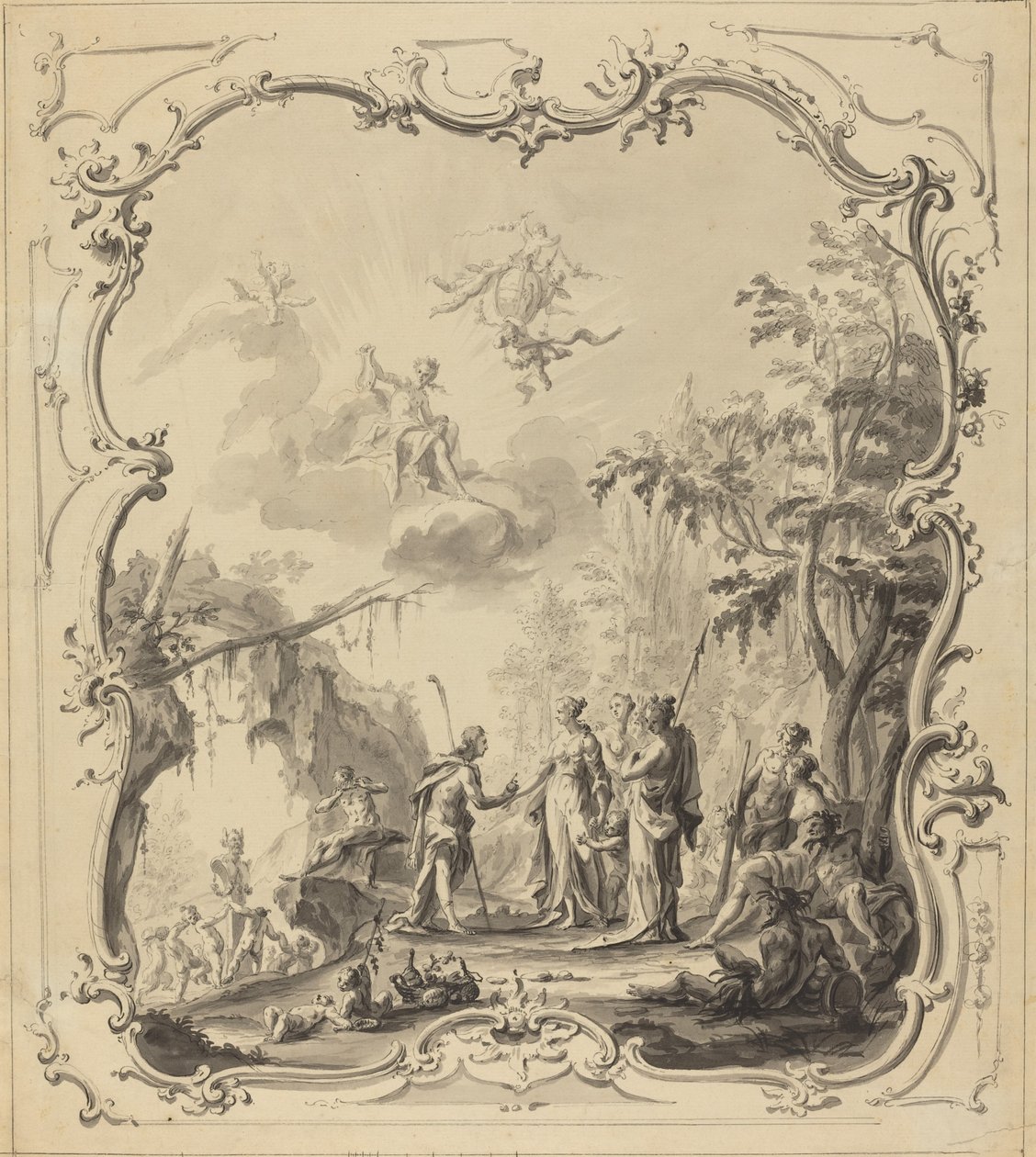 El juicio de Paris de Dutch 18th Century