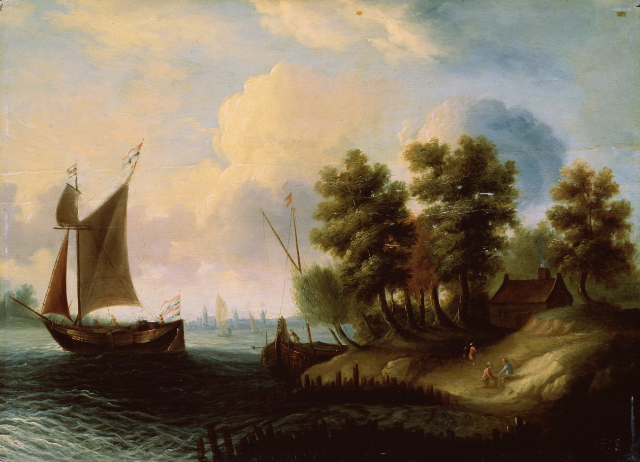 Paisaje marino, siglo XVII de Dutch Master