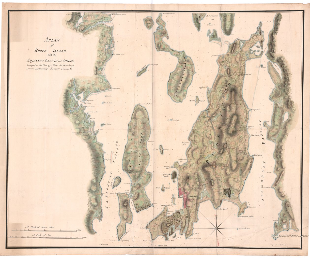 Plano de Rhode Island por Holland de Dutch School