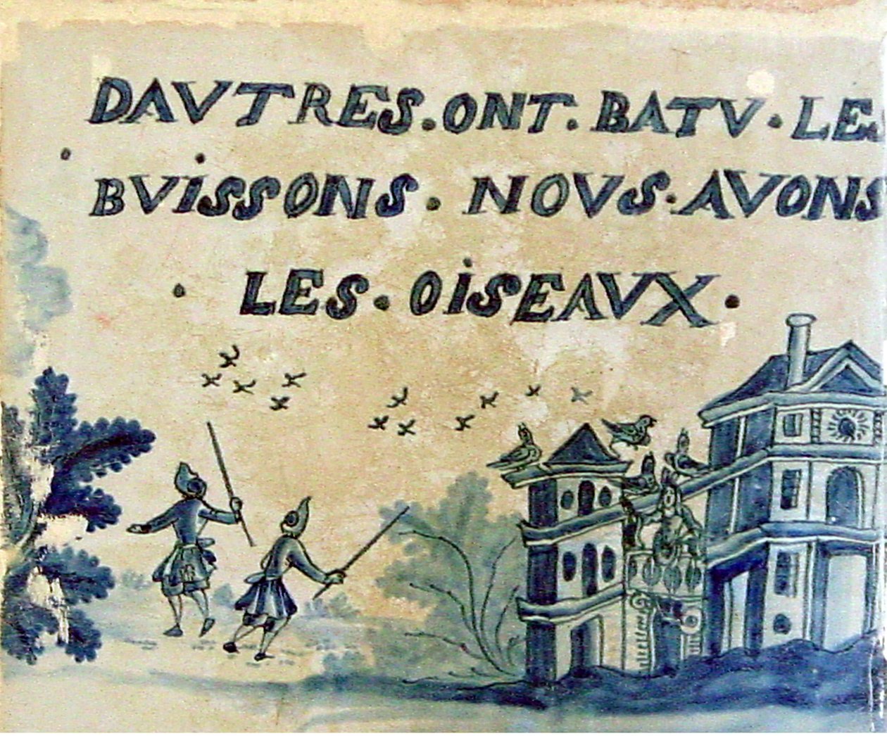 Azulejo de Delft, c.1700-1900 (cerámica) de Dutch School