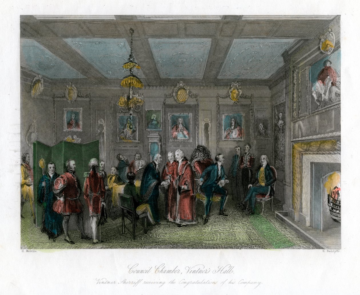 Sala del consejo, Vintners Hall, Ciudad de Londres de E. Redclyffe
