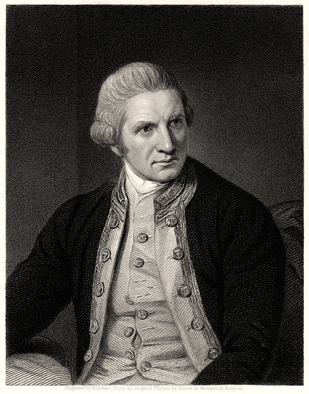 Capitán Cook, siglo XIX de E. Scriven