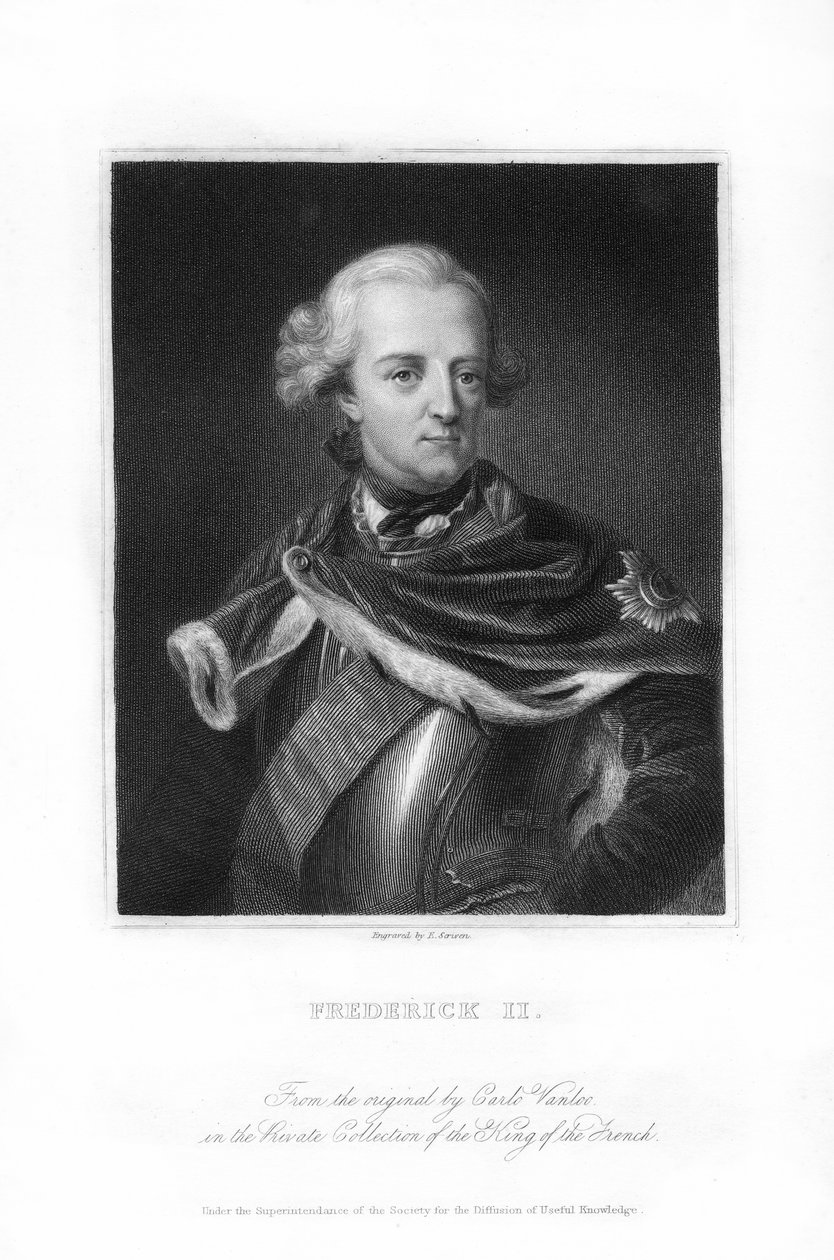 Federico el Grande, Rey de Prusia, 1836 de E. Scriven