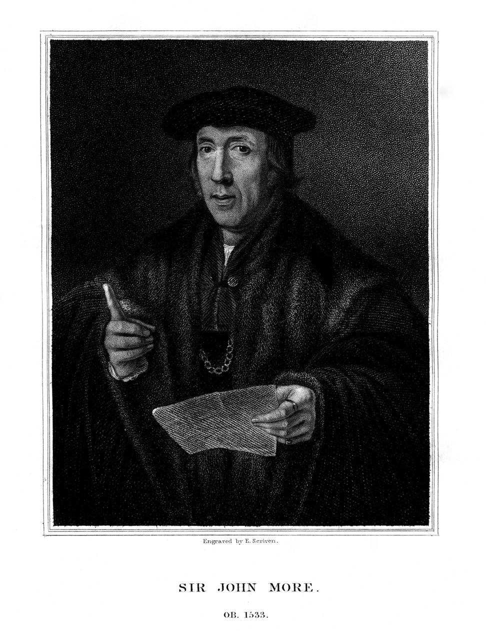 Sir John More, abogado inglés, 1826 de E. Scriven