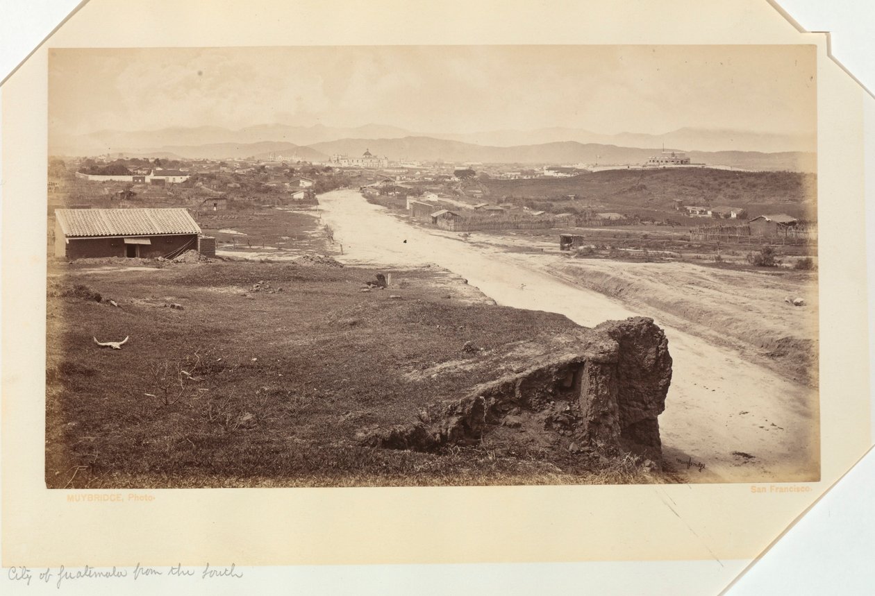 Ciudad de Guatemala desde el Sur de Eadweard Muybridge