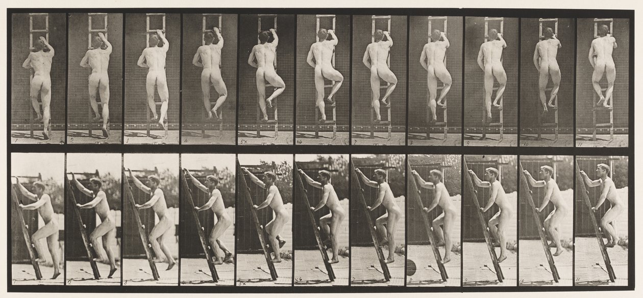 Placa 111. Subiendo una escalera de Eadweard Muybridge