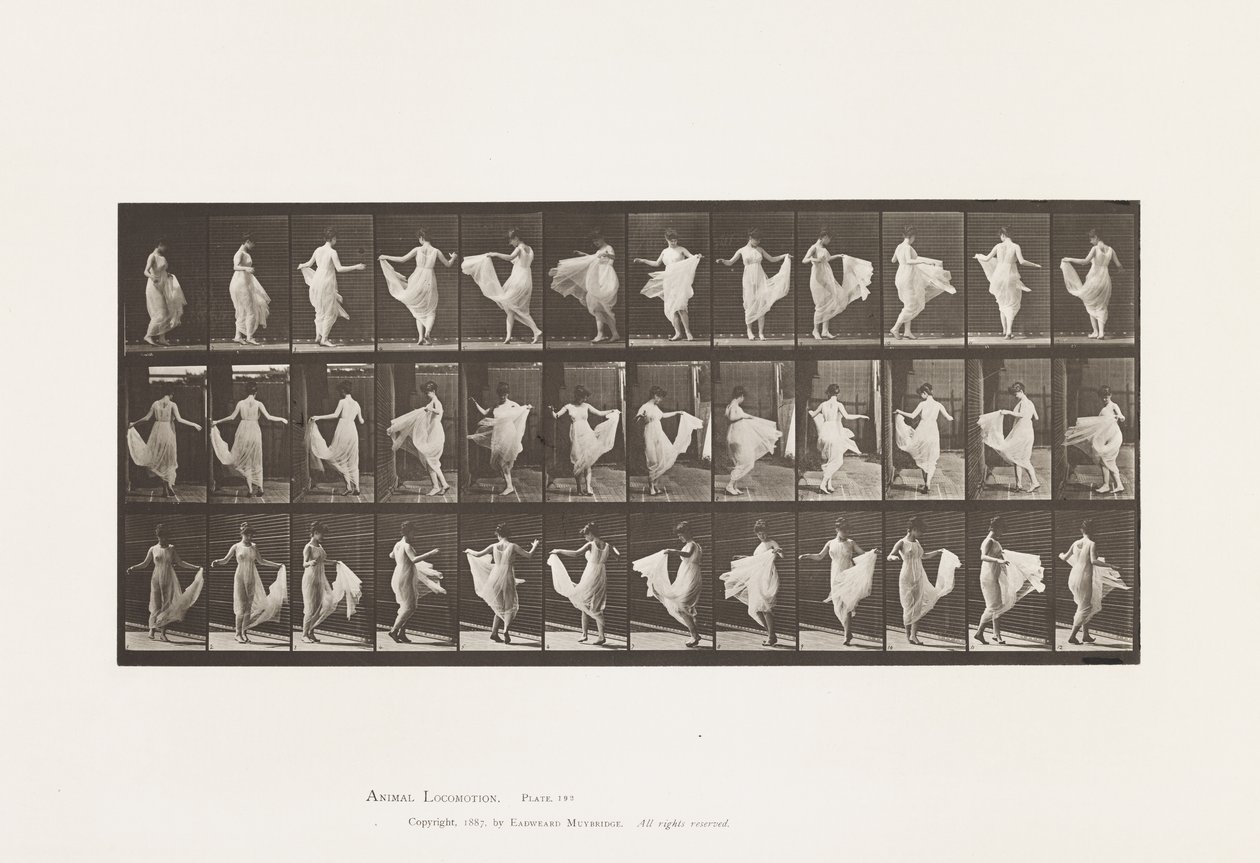 Placa 192. Bailando (fantasía) de Eadweard Muybridge