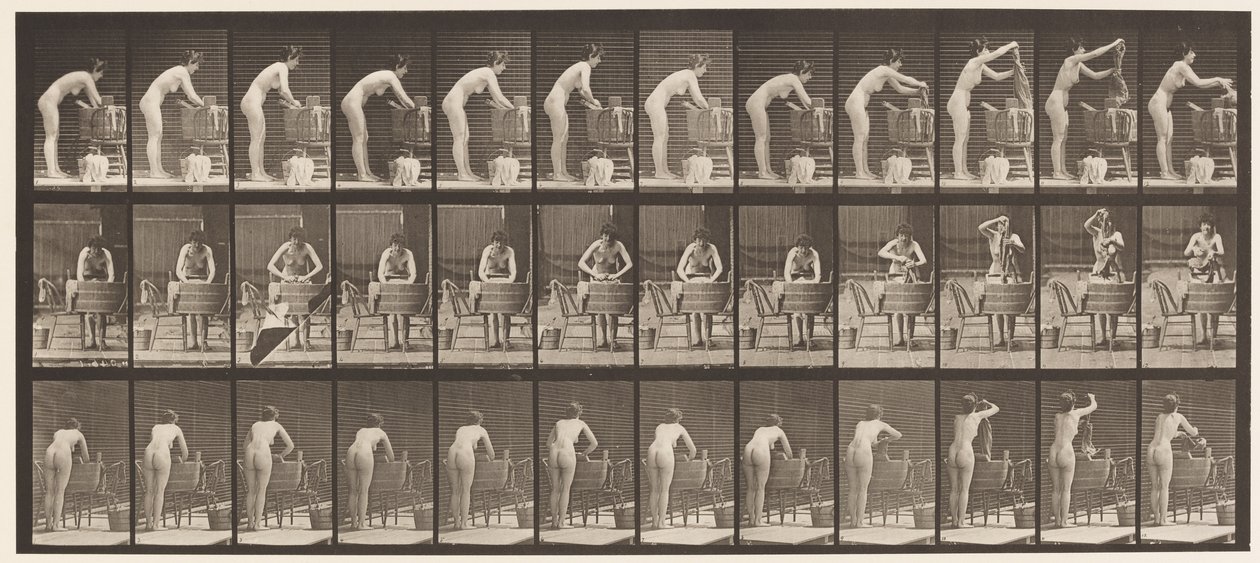 Placa 432. Lavando Ropa en la Tina de Eadweard Muybridge
