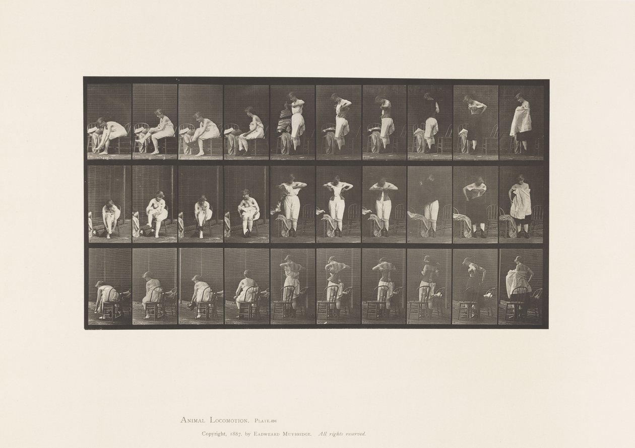 Placa 494. Fases Diversas del Aseo de Eadweard Muybridge
