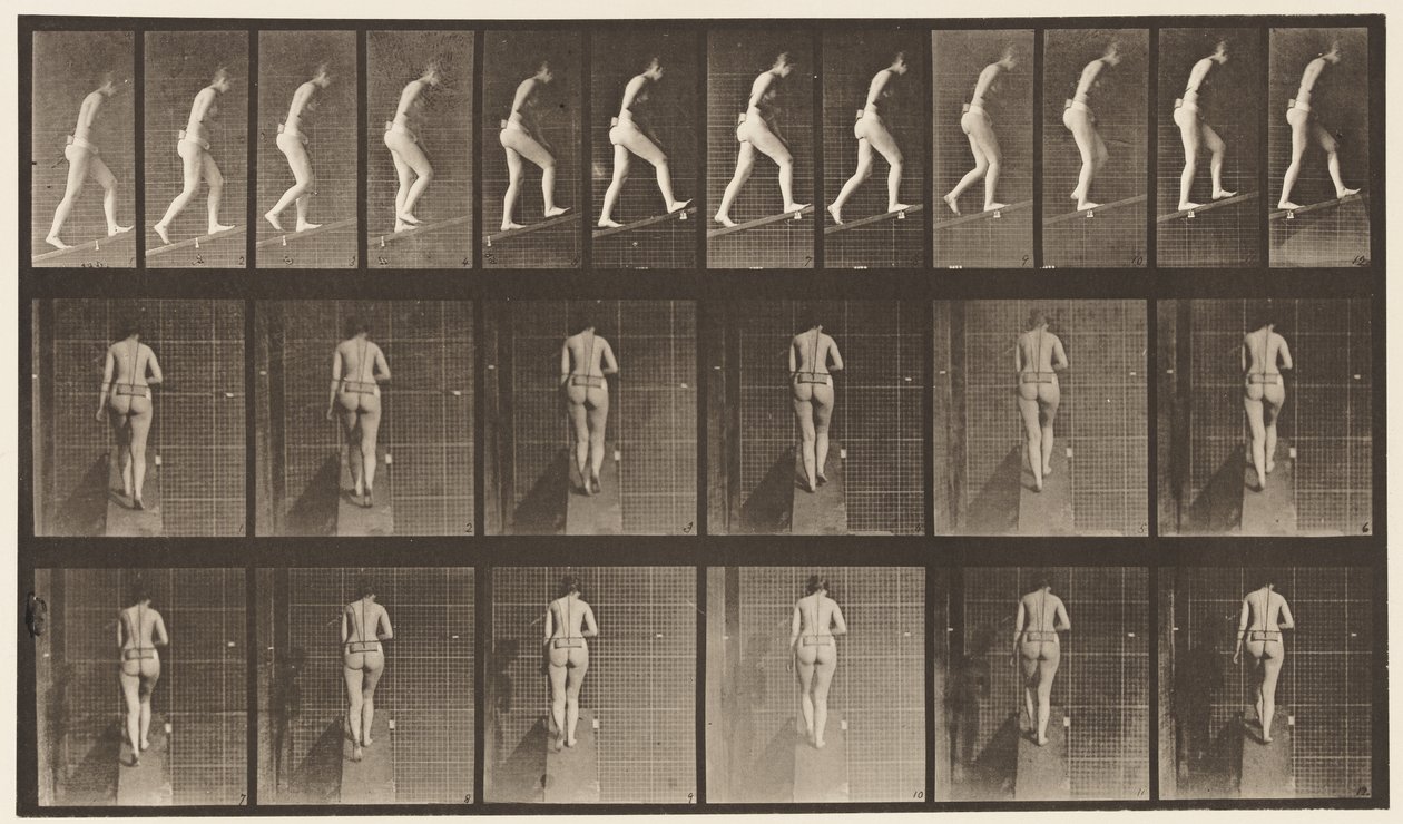 Placa 79. Subiendo una Pendiente de Eadweard Muybridge