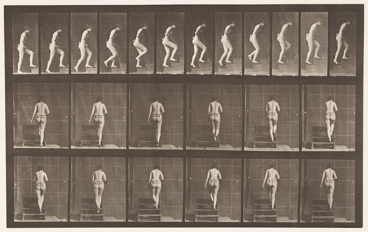 Placa 93. Subiendo escaleras de Eadweard Muybridge