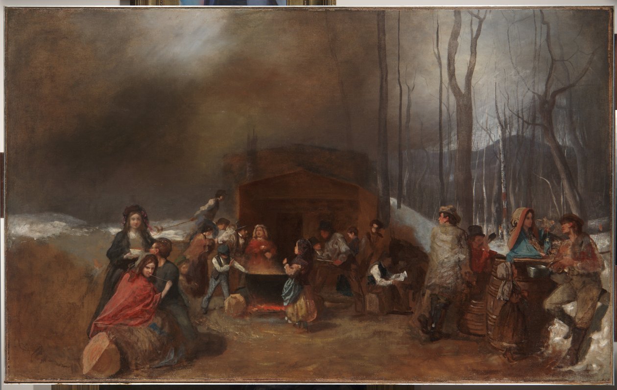 Haciendo azúcar, c.1865 de Eastman Johnson