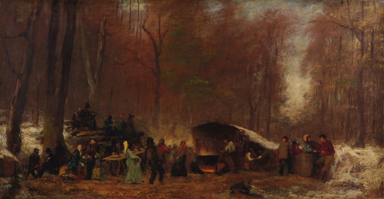 Un Sugaring Off diferente de Eastman Johnson