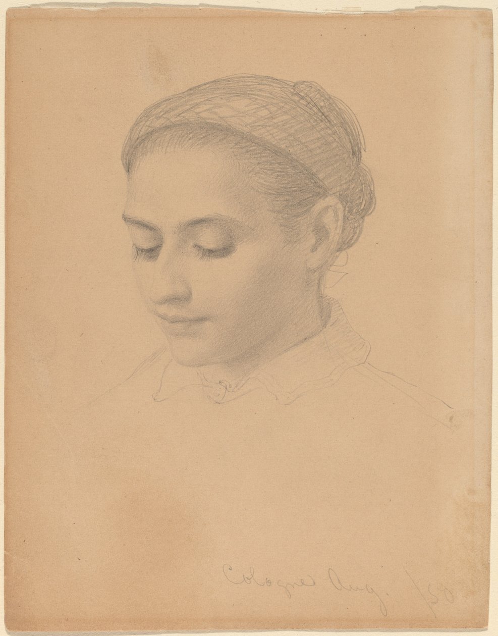 Cabeza de una joven de Eastman Johnson